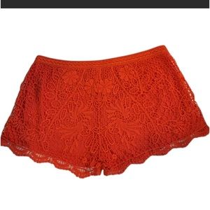 Mossimo Supply Co Coral Lace Lined Shorts Size X-Large